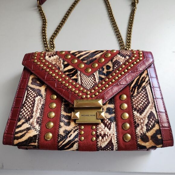 Michael Kors Whitney Multi Studded Shoulder Bag Crossbody - Picture 8 of 13